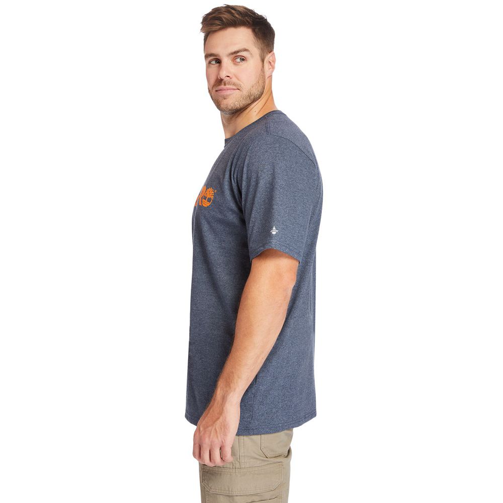 Tricouri Timberland Barbati Bleumarin - Pro® Big & Tall Base Plate Short-Sleeve - Romania - QRAFIY67